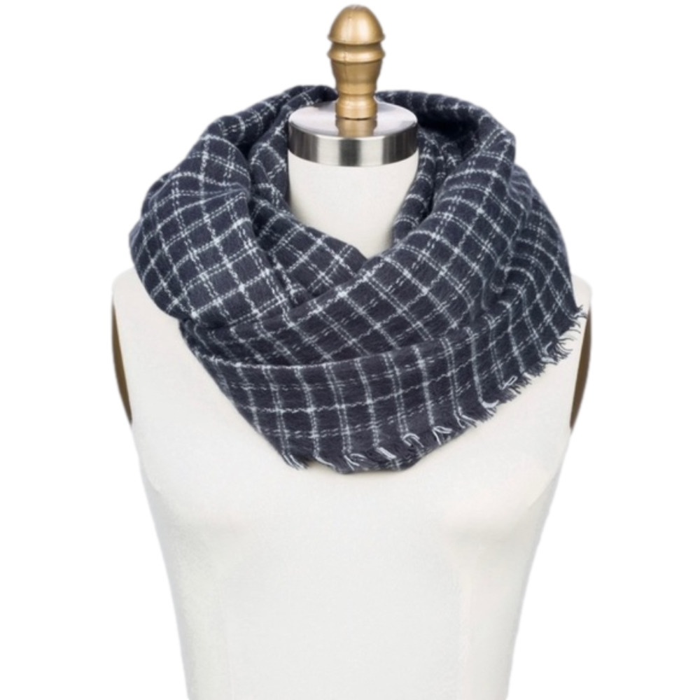 Lulu Toby Windowpane Infinity Scarf